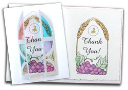 First Communion Card Kit Thank You's - 5 pack